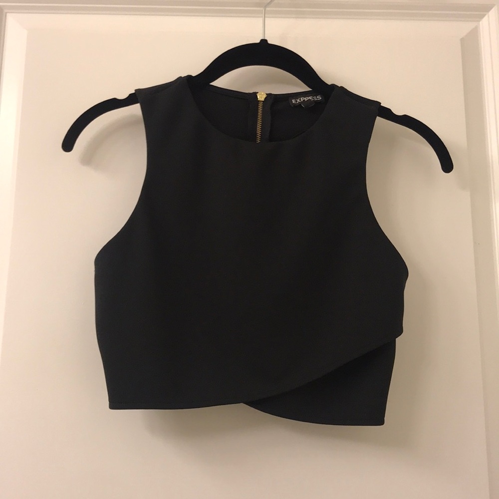 Express Black Crop Top